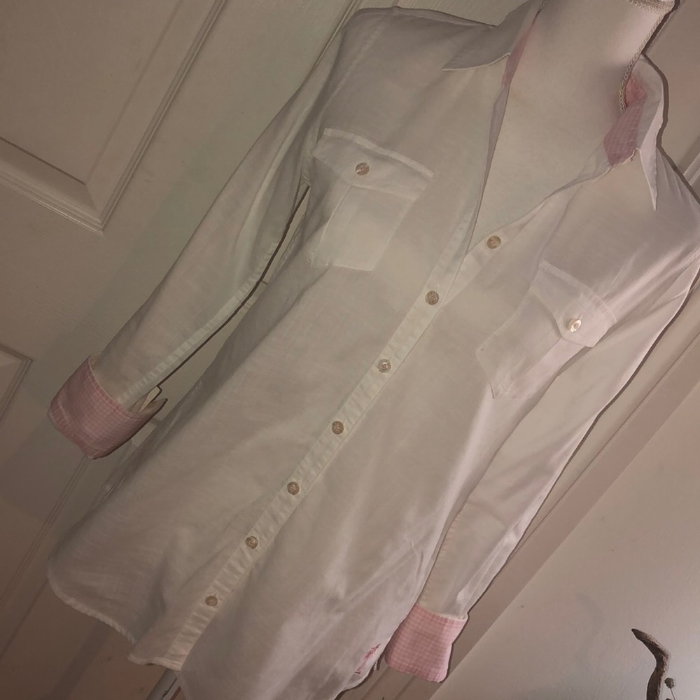 Lilly Pulitzer White L/S Shirt NWOT